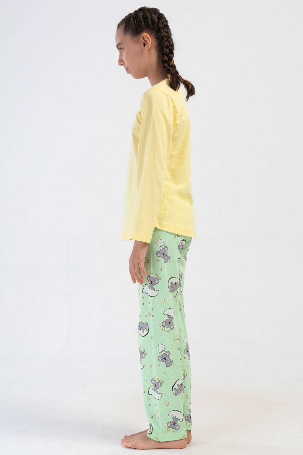 KIZ COCUK P.SUPREM O YAKA UZUN KOL ETEGI OVAL PIJAMA TAKIM(9-10/15-16)