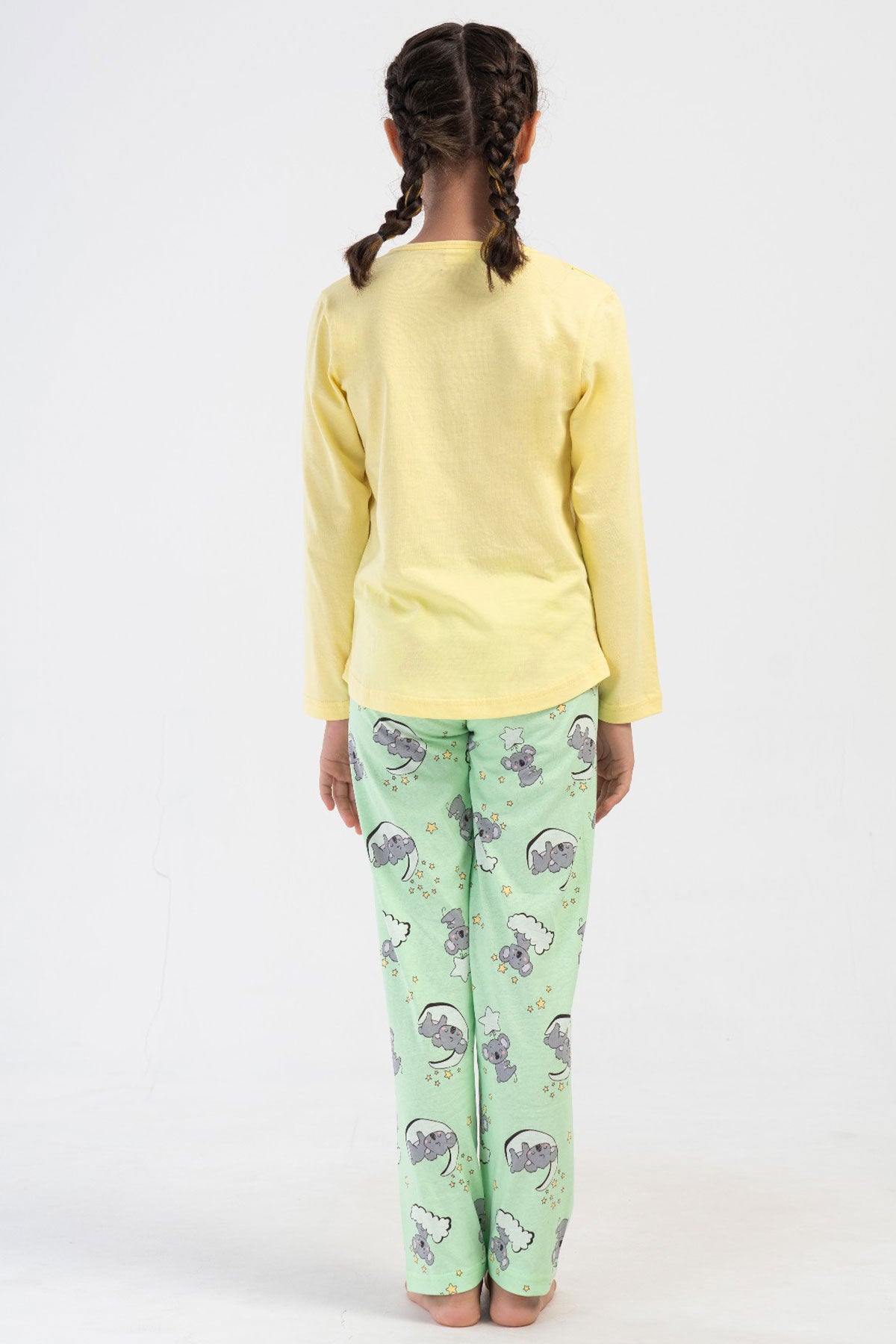 KIZ COCUK P.SUPREM O YAKA UZUN KOL ETEGI OVAL PIJAMA TAKIM(9-10/15-16)