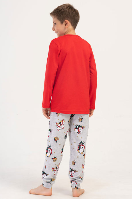 ERKEK COCUK P.SUPREM O YAKA UZUN KOL ETEGI OVAL MANSETLI PIJAMA TAKIM(9-10/15-16) 405331