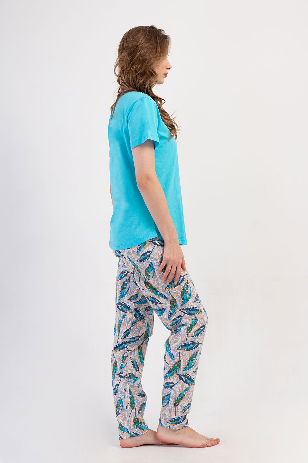 KADIN P.SUPREM XXL O YAKA KISA KOL ETEGI OVAL PIJAMA TAKIM 408213
