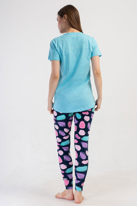 KADIN LYC SUPREM O YAKA KISA KOL BLUZU UZUN ETEGI OVAL MANSETLI TAYT PIJAMA TAKIM