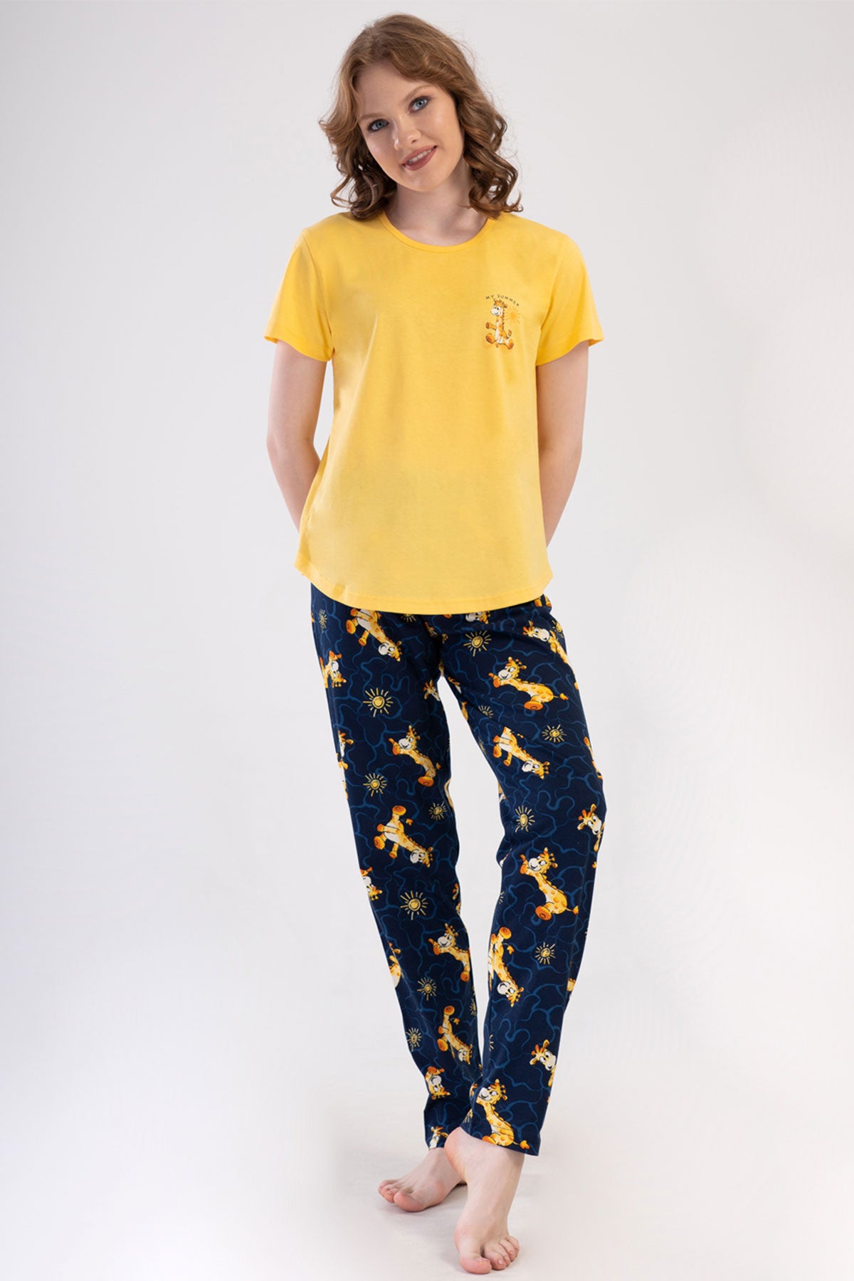 KADIN P.SUPREM O YAKA KISA KOL ETEGI OVAL PIJAMA TAKIM