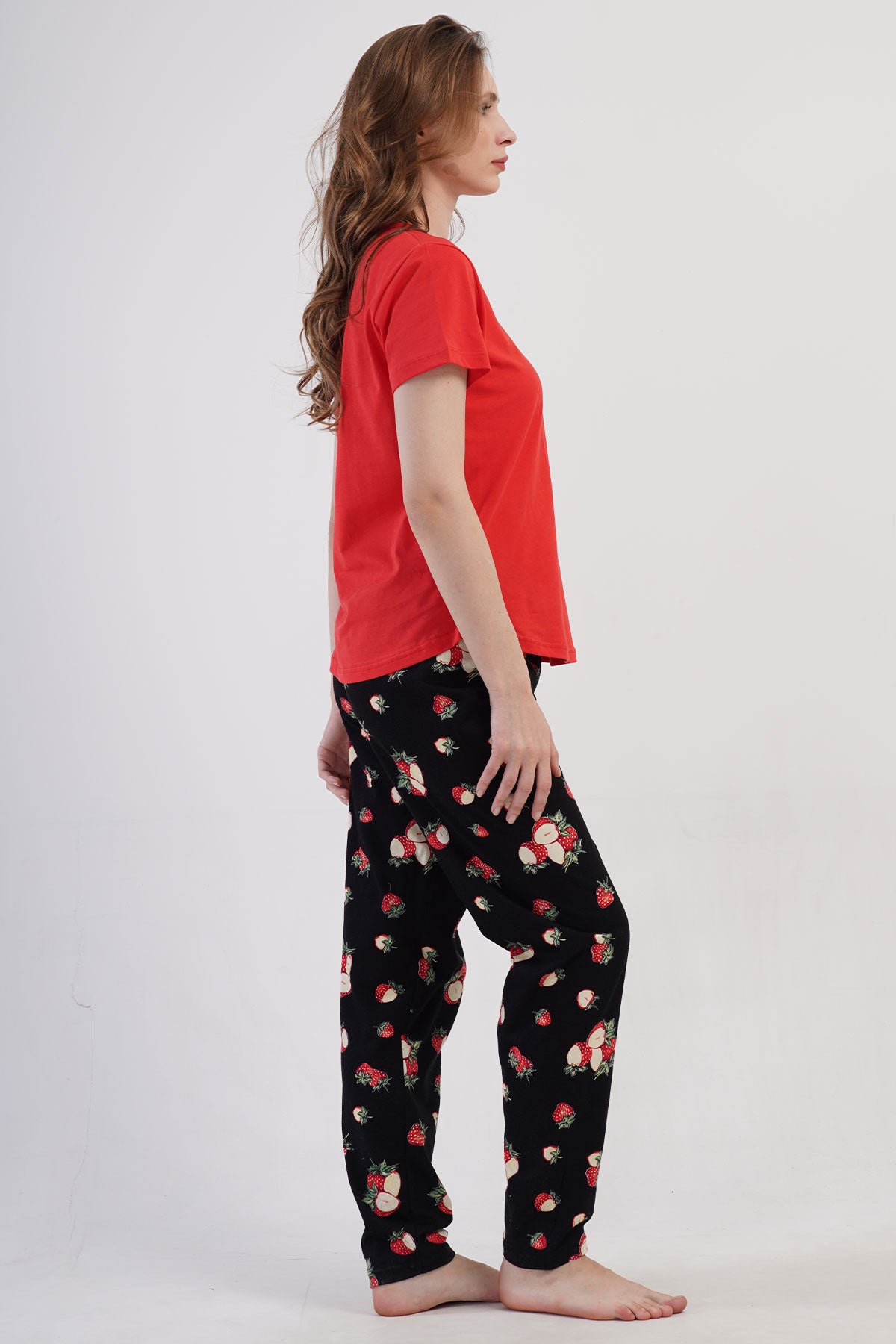 KADIN P.SUPREM XXL O YAKA KISA KOL ETEGI OVAL PIJAMA TAKIM