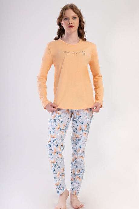 KADIN P.SUPREM O YAKA UZUN KOL ETEGI OVAL PIJAMA TAKIM 409204