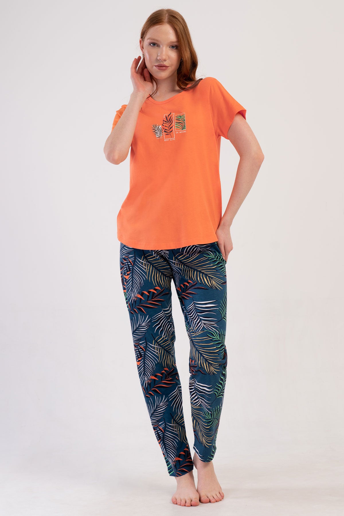 KADIN P.SUPREM XXL O YAKA KISA KOL ETEGI OVAL PIJAMA TAKIM 409230