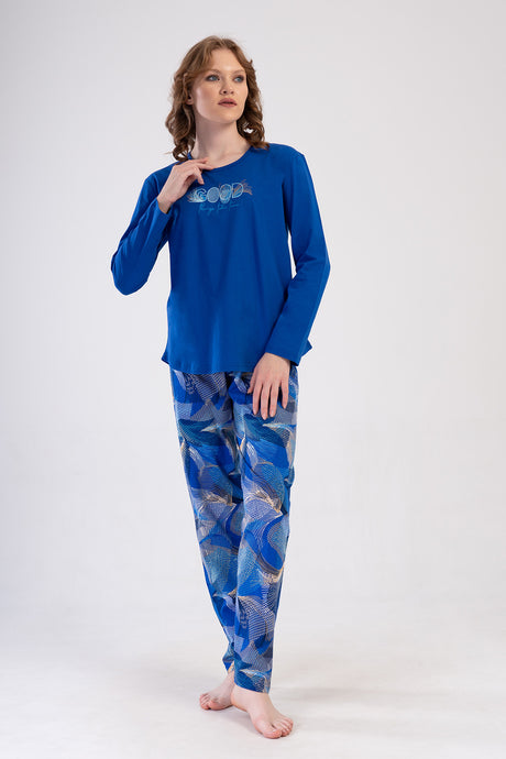 KADIN P.SUPREM XXL O YAKA UZUN KOL ETEGI OVAL PIJAMA TAKIM 410023