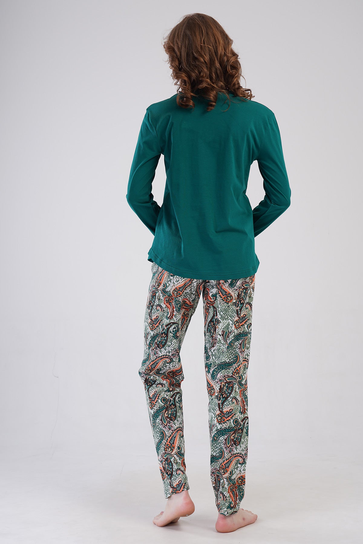 KADIN P.SUPREM O YAKA UZUN KOL ETEGI OVAL PIJAMA TAKIM 410025