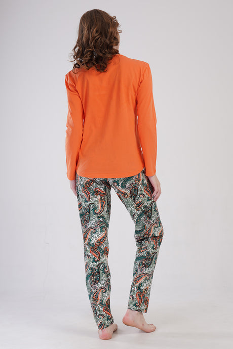 KADIN P.SUPREM O YAKA UZUN KOL ETEGI OVAL PIJAMA TAKIM 410025