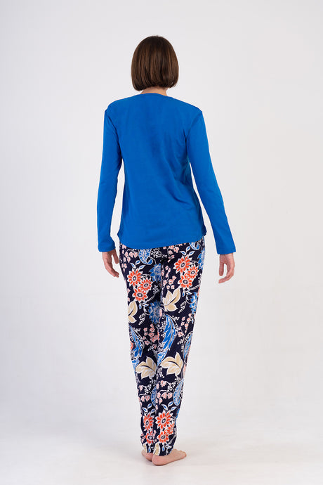 KADIN P.SUPREM O YAKA UZUN KOL ETEGI OVAL PIJAMA TAKIM 410026