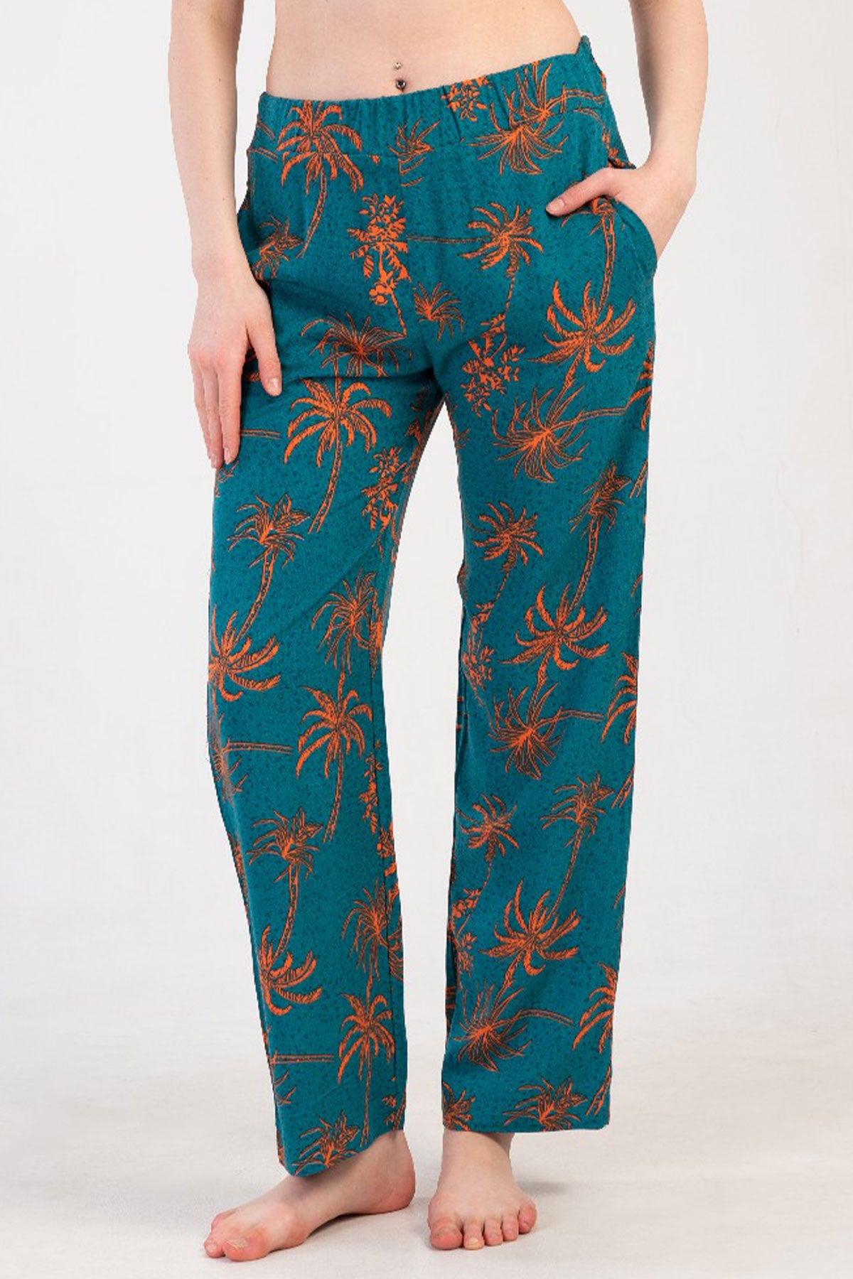 KADIN VISCON CEPLI TEK ALT PIJAMA