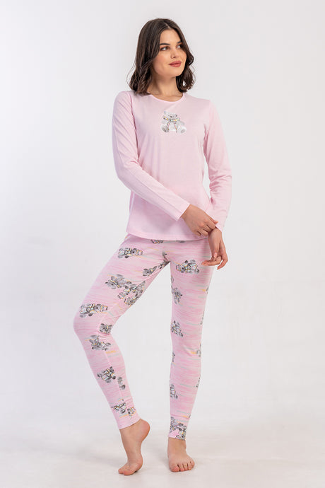 KADIN LYC SUPREM O YAKA UZUN KOL ETEGI OVAL MANSETLI TAYT PIJAMA TAKIM 502035