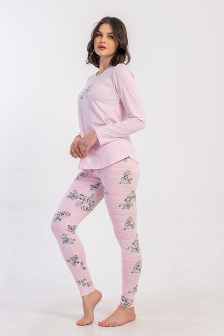 KADIN LYC SUPREM O YAKA UZUN KOL ETEGI OVAL MANSETLI TAYT PIJAMA TAKIM 502035