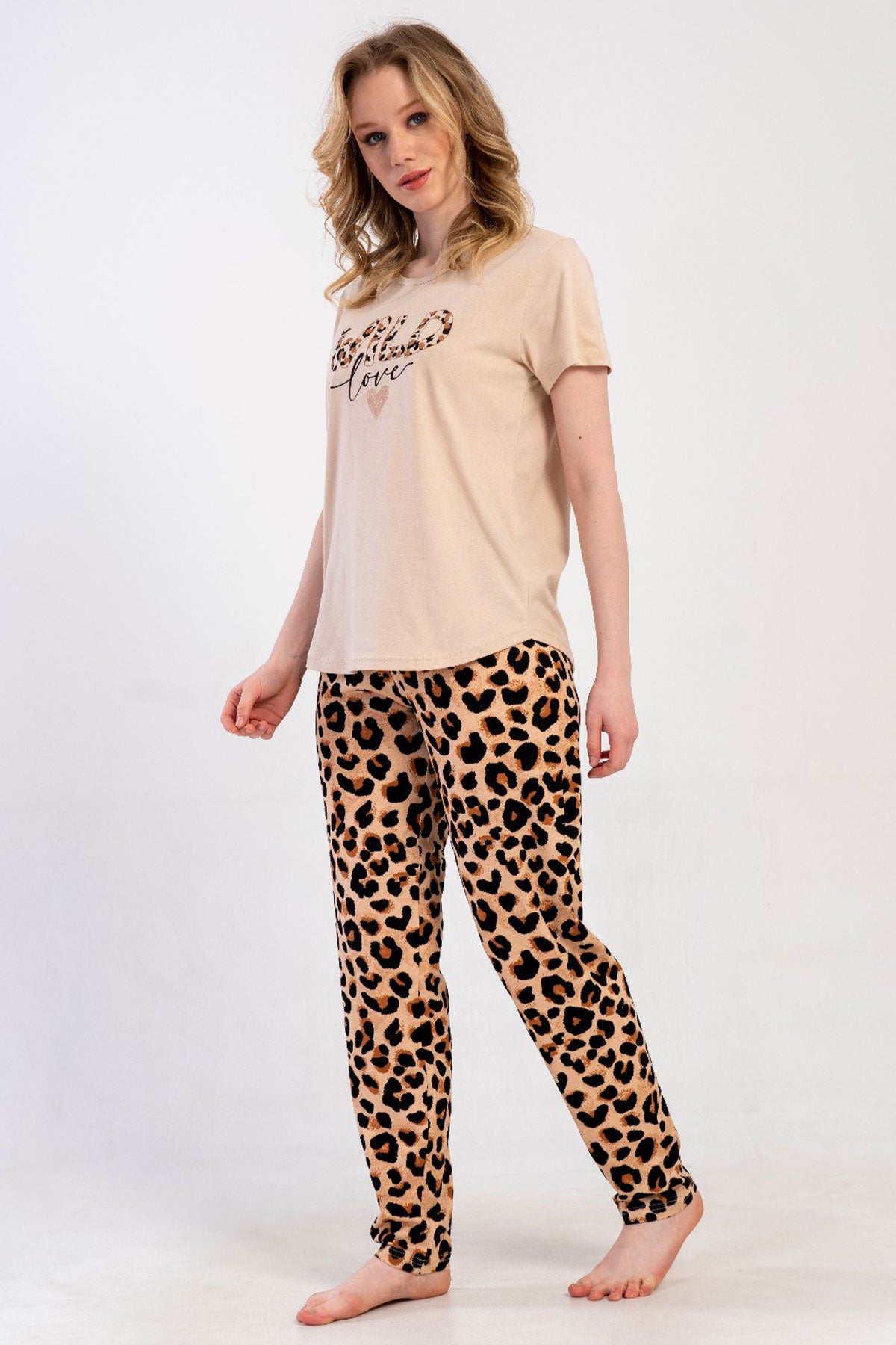KADIN P.SUPREM BATTAL XXL O YAKA KISA KOL ETEGI OVAL PIJAMA TAKIM 502167