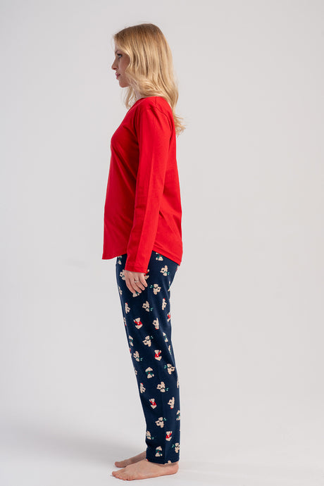 KADIN P.SUPREM O YAKA UZUN KOL ETEGI OVAL PIJAMA TAKIM 503060