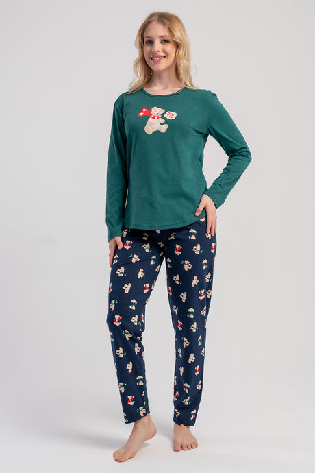 KADIN P.SUPREM O YAKA UZUN KOL ETEGI OVAL PIJAMA TAKIM 503060