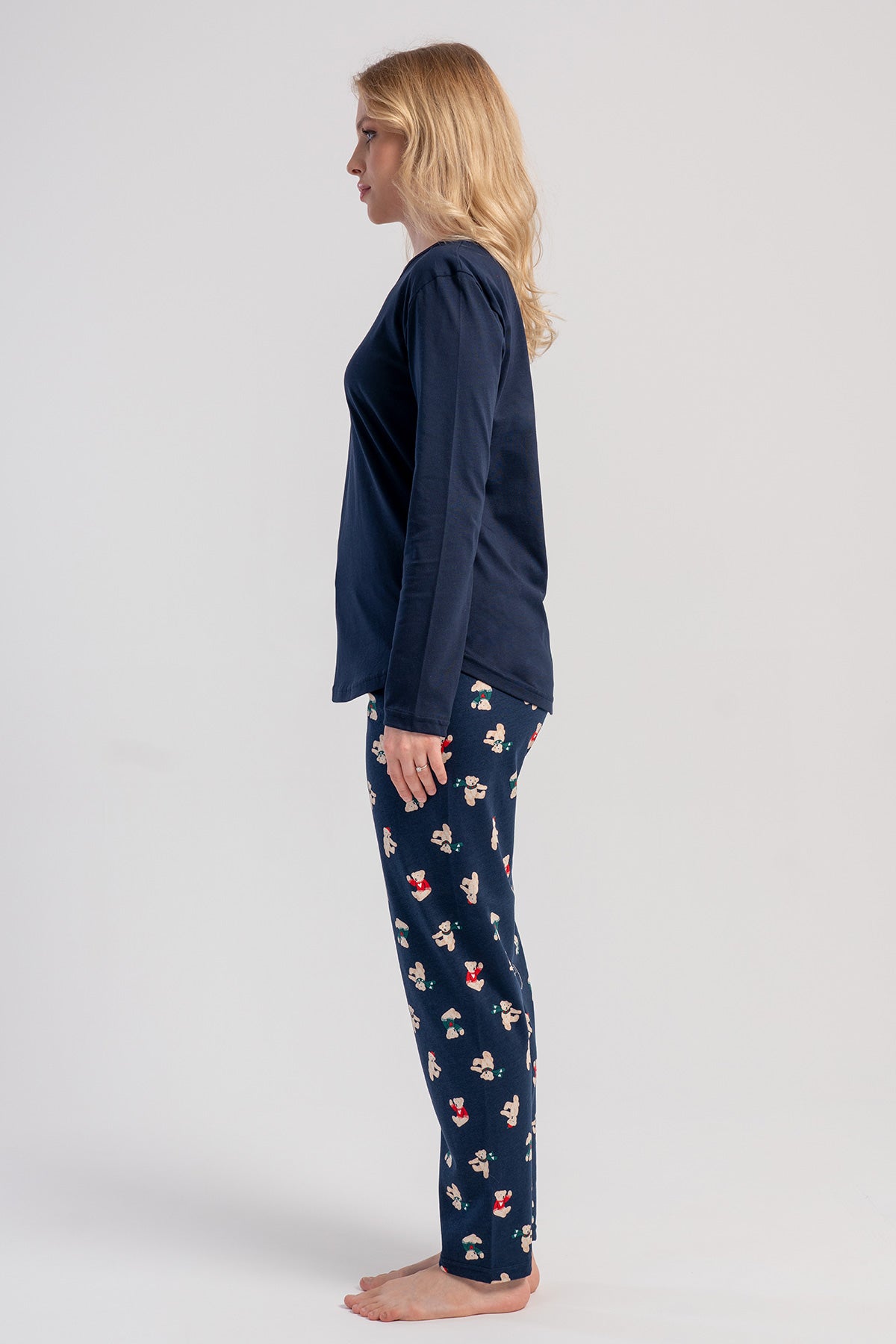 KADIN P.SUPREM O YAKA UZUN KOL ETEGI OVAL PIJAMA TAKIM 503060