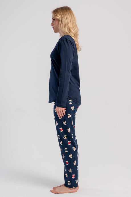 KADIN P.SUPREM O YAKA UZUN KOL ETEGI OVAL PIJAMA TAKIM 503060