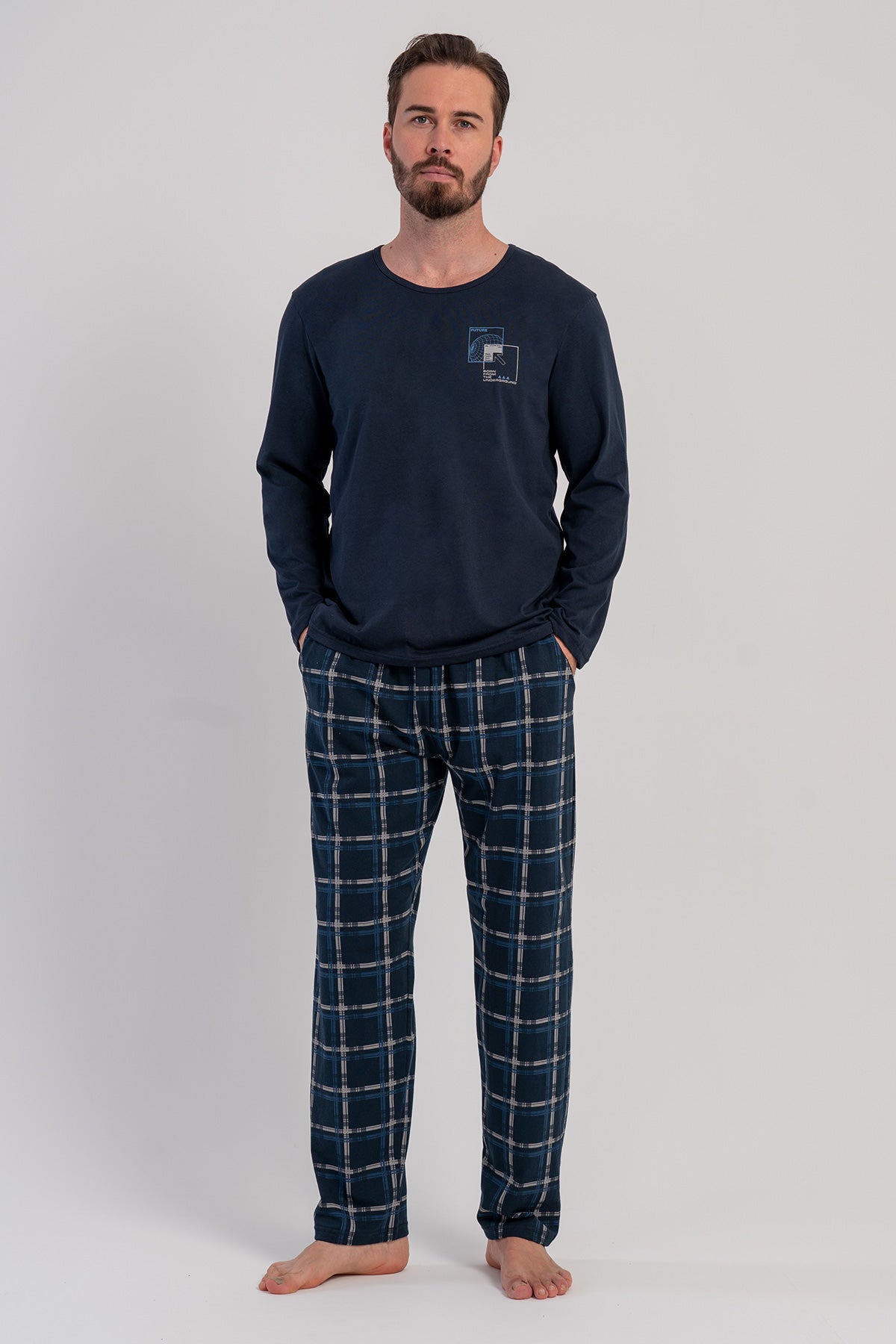 CEPLI ERKEK P.SUPREM XXL O YAKA UZUN KOL PIJAMA TAKIM 503095