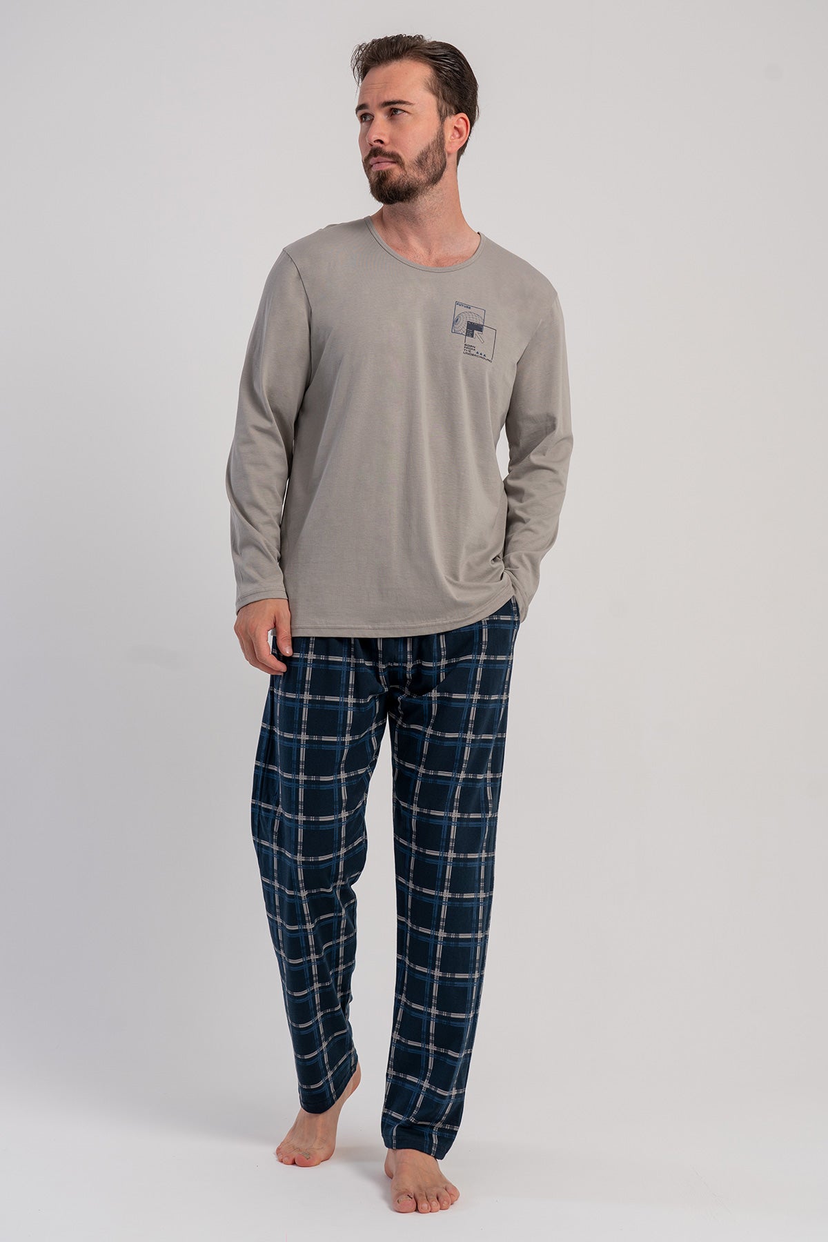 CEPLI ERKEK P.SUPREM XXL O YAKA UZUN KOL PIJAMA TAKIM 503095