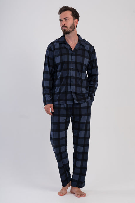 CEPLI ERKEK P.SUPREM XXL GOMLEK YAKA TAMAMI DUGMELI UZUN KOL PIJAMA TAKIM 503185