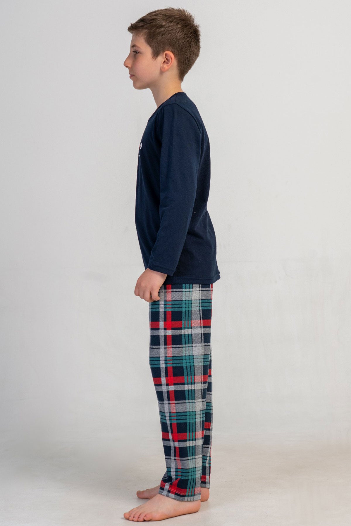 ERKEK COCUK LYC SUPREM O YAKA UZUN KOL PIJAMA TAKIM(9-10/-15-16)