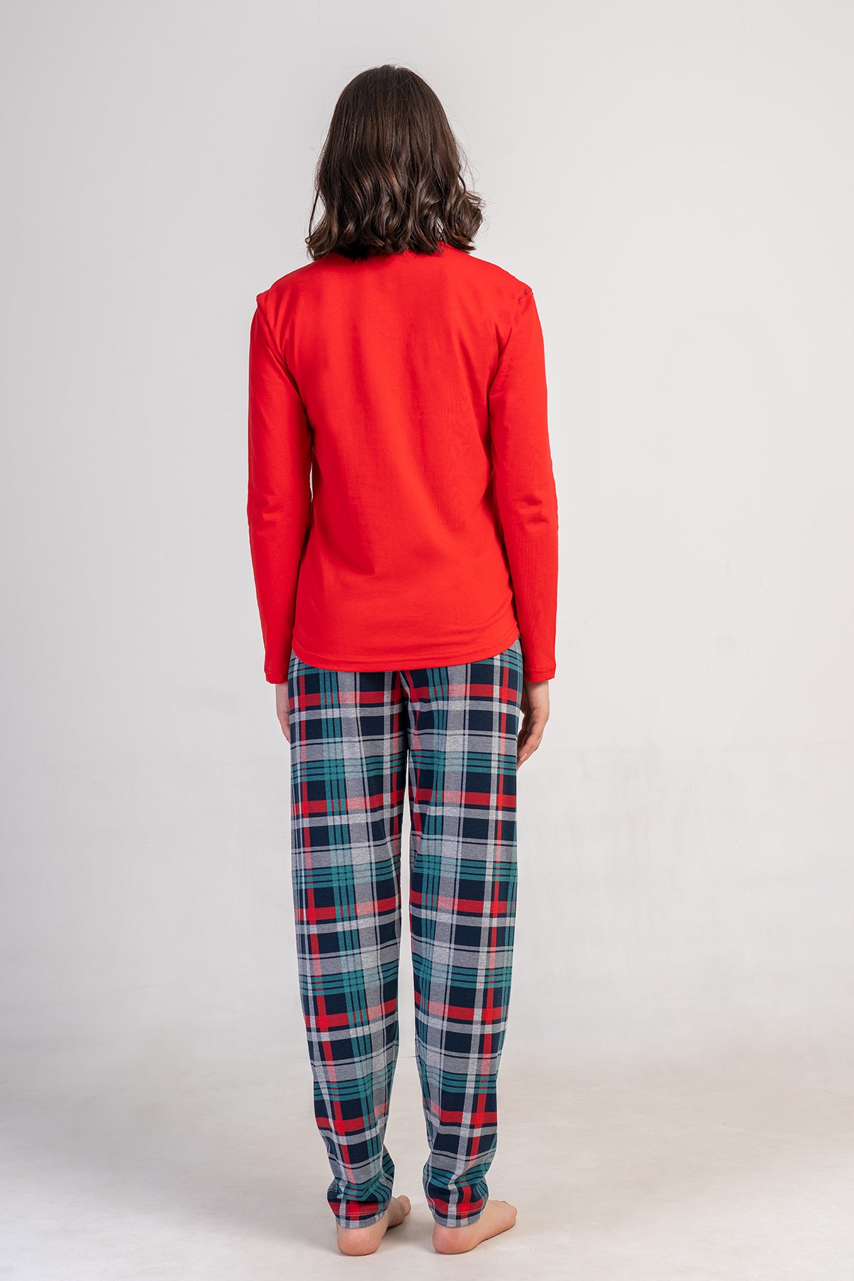 KADIN LYC SUPREM O YAKA UZUN KOL ETEGI OVAL PIJAMA TAKIM
