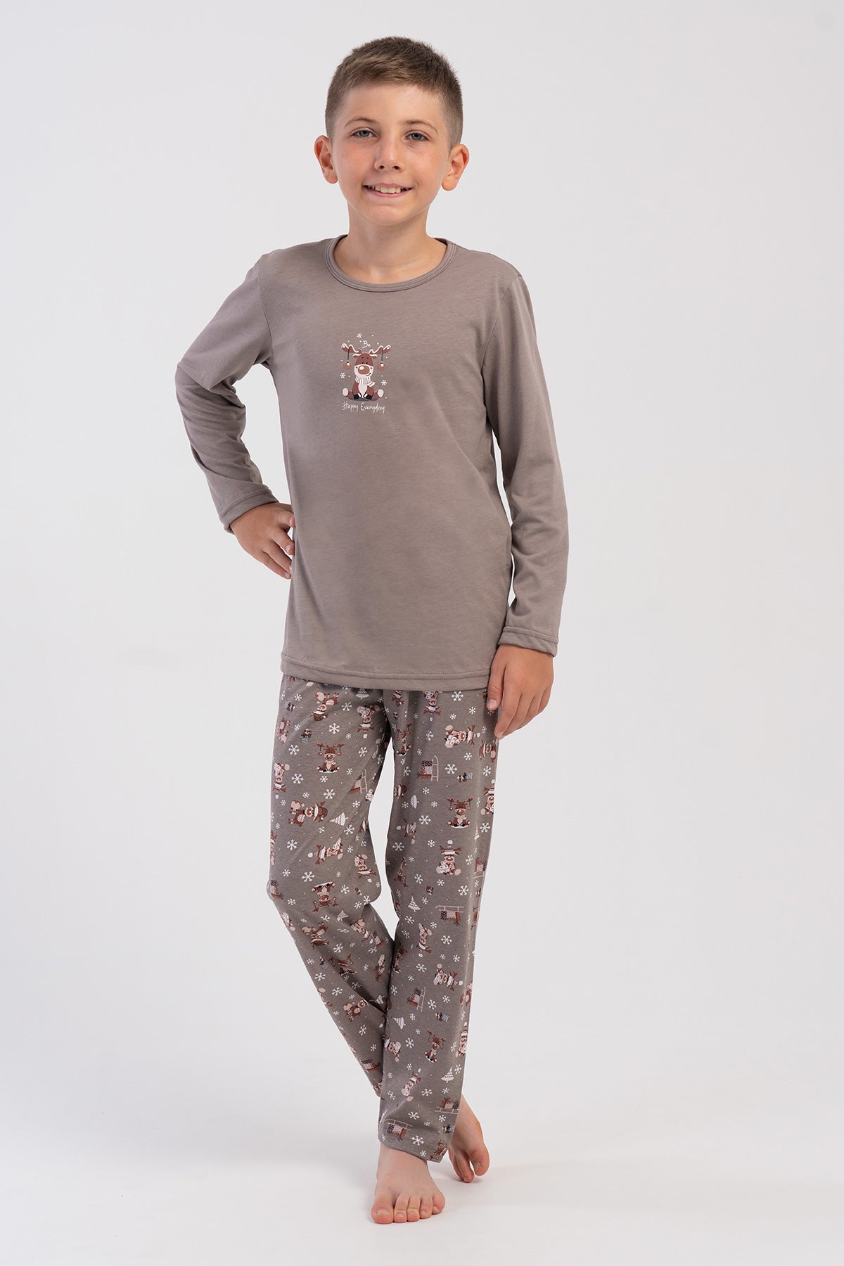 ERKEK COCUK P.SUPREM O YAKA UZUN KOL PIJAMA TAKIM(5-6/13-14) 503272