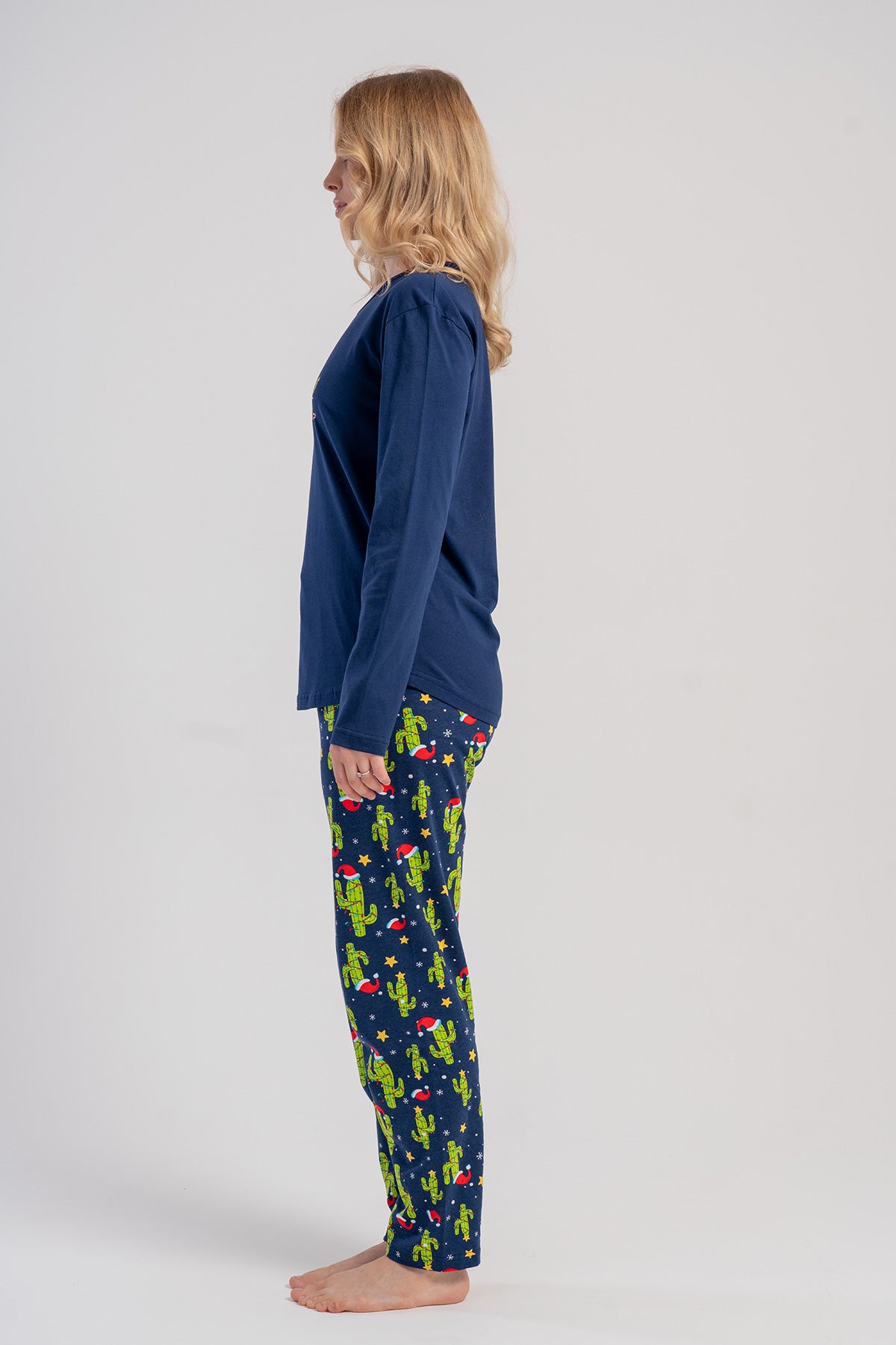 KADIN P.SUPREM O YAKA UZUN KOL ETEGI OVAL PIJAMA TAKIM