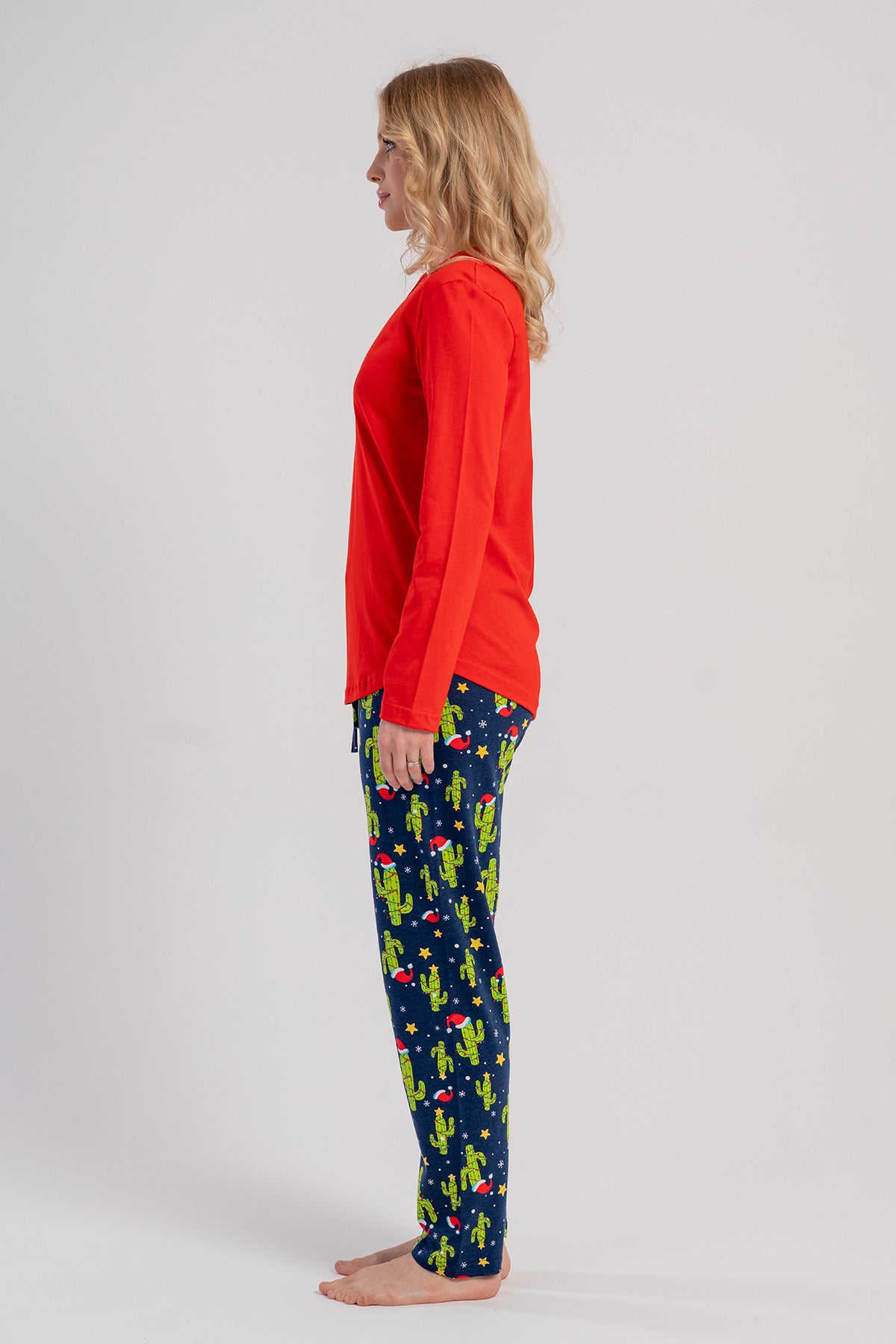 KADIN P.SUPREM O YAKA UZUN KOL ETEGI OVAL PIJAMA TAKIM