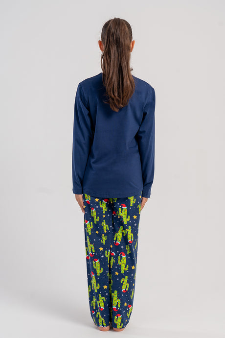 KIZ COCUK P.SUPREM O YAKA UZUN KOL ETEGI OVAL PIJAMA TAKIM(5-6/13-14) 503275