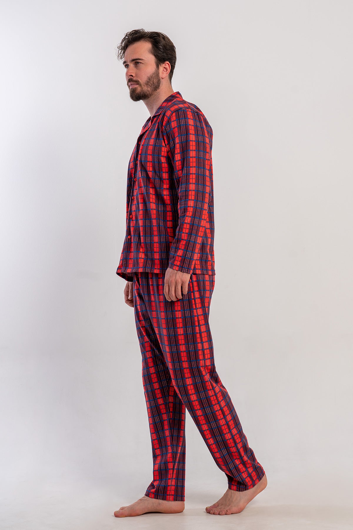 CEPLI ERKEK P.SUPREM GOMLEK YAKA TAMAMI DUGMELI UZUN KOL PIJAMA TAKIM 503286