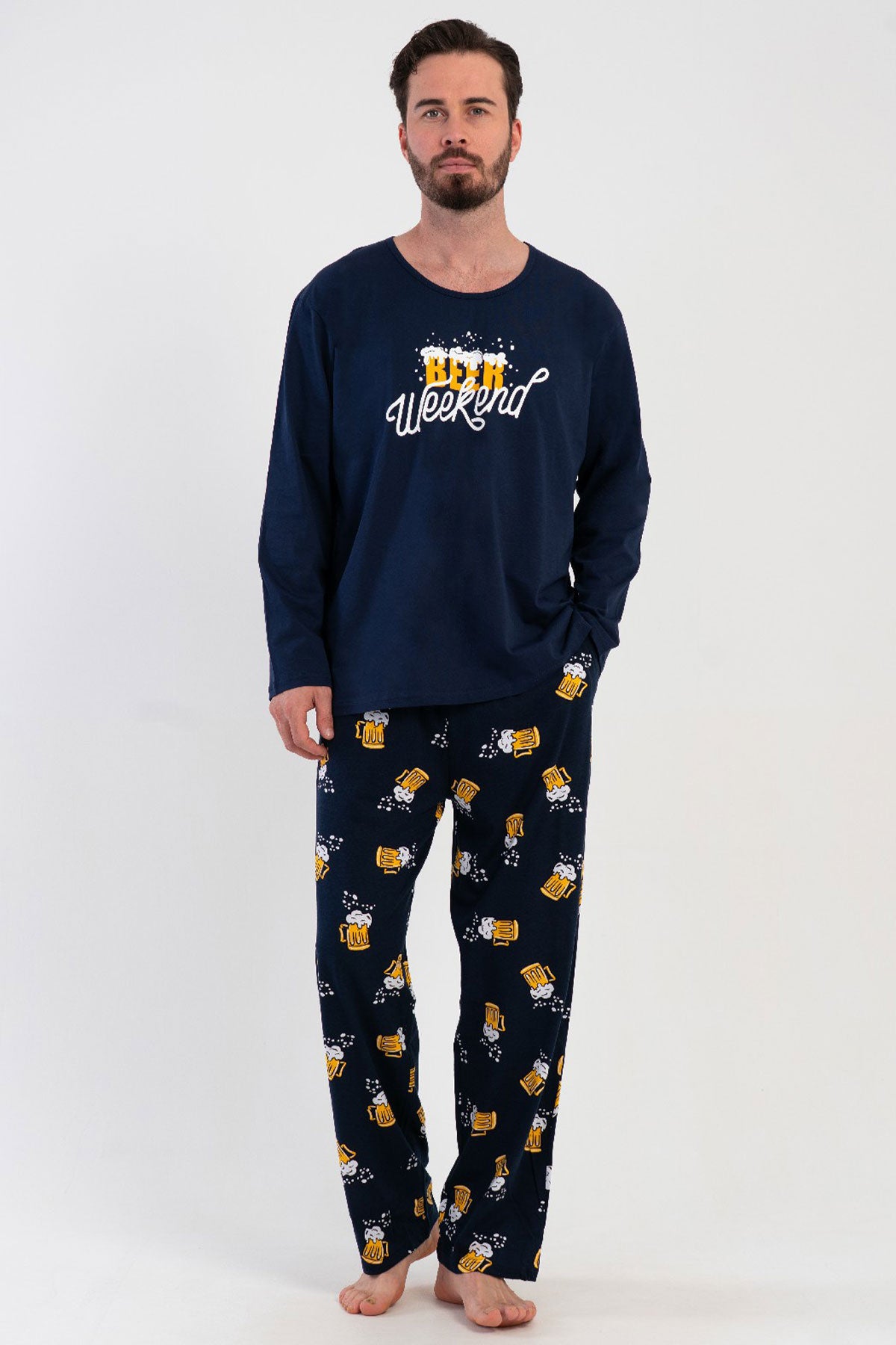 CEPLI ERKEK P.SUPREM XXL O YAKA UZUN KOL PIJAMA TAKIM