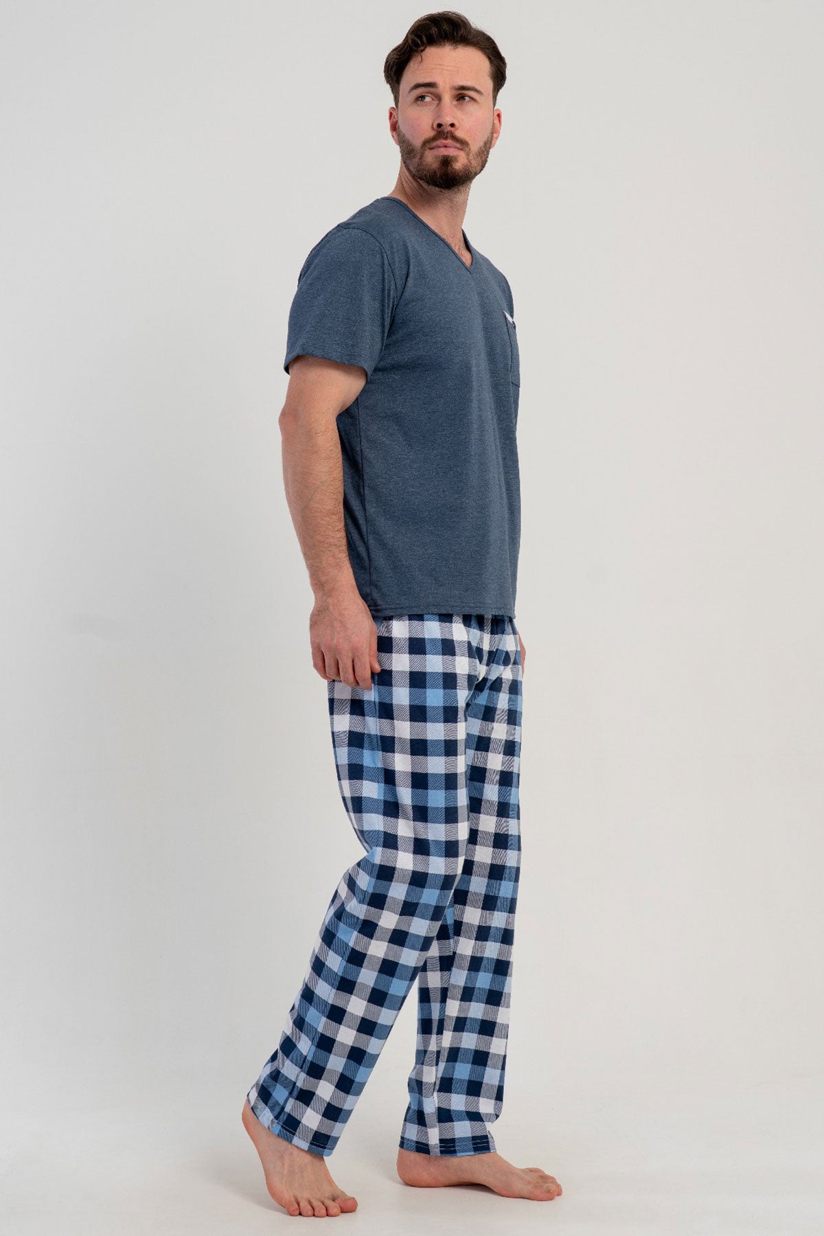 CEPLI ERKEK P.SUPREM XXL V YAKA KISA KOL PIJAMA TAKIM