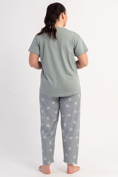KADIN P.SUPREM BATTAL XXL O YAKA KISA KOL ETEGI OVAL PIJAMA TAKIM
