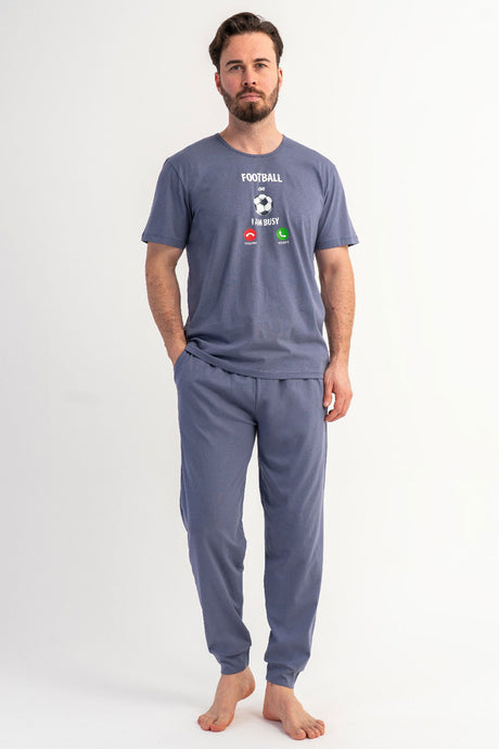 CEPLI ERKEK P.SUPREM O YAKA KISA KOL MANSETLI PIJAMA TAKIM