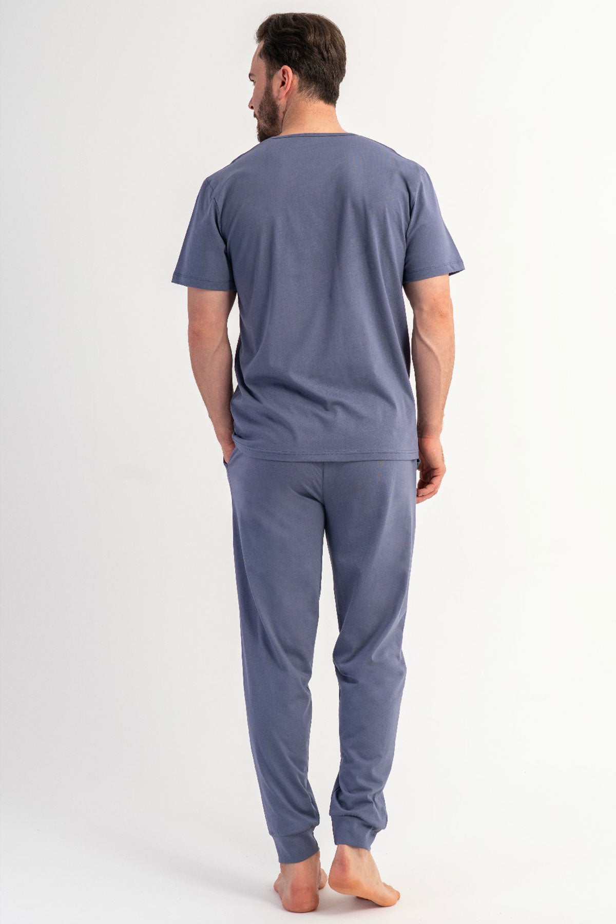 CEPLI ERKEK P.SUPREM O YAKA KISA KOL MANSETLI PIJAMA TAKIM