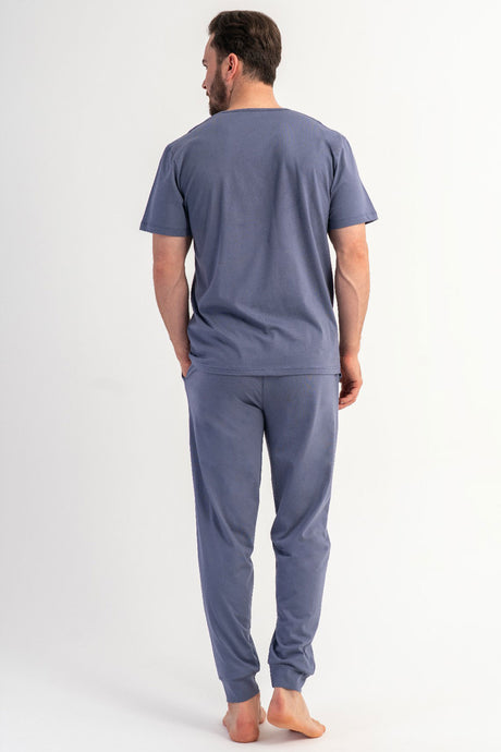 CEPLI ERKEK P.SUPREM O YAKA KISA KOL MANSETLI PIJAMA TAKIM