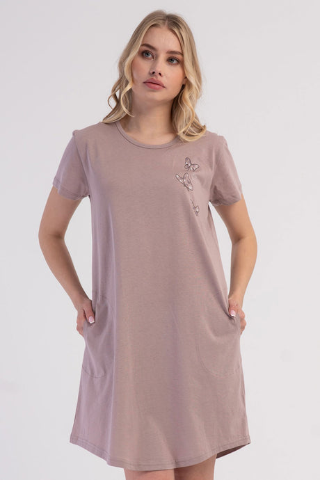KADIN P.SUPREM O YAKA KISA KOL ETEGI OVAL CEPLI TUNIK 602008