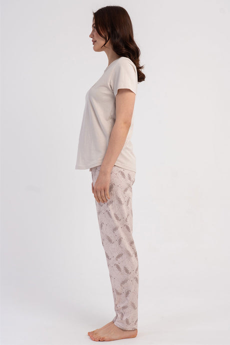 KADIN P.SUPREM O YAKA KISA KOL ETEGI OVAL PIJAMA TAKIM