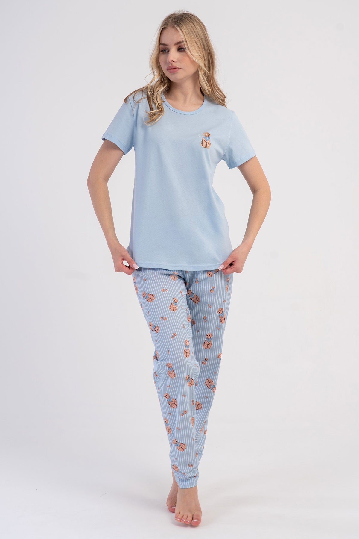 KADIN P.SUPREM O YAKA KISA KOL ETEGI OVAL PIJAMA TAKIM
