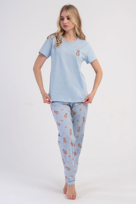 KADIN P.SUPREM O YAKA KISA KOL ETEGI OVAL PIJAMA TAKIM