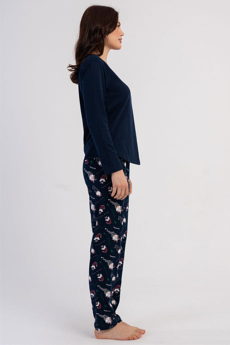 KADIN P.SUPREM O YAKA UZUN KOL ETEGI OVAL PIJAMA TAKIM