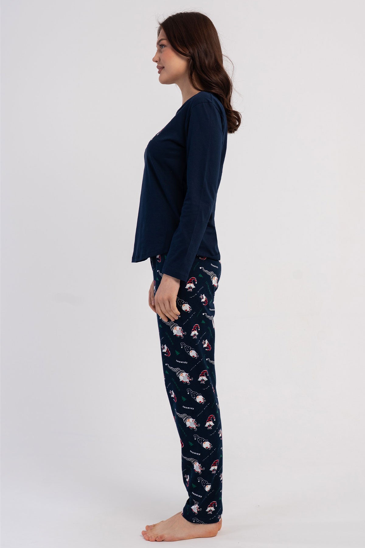 KADIN P.SUPREM O YAKA UZUN KOL ETEGI OVAL PIJAMA TAKIM