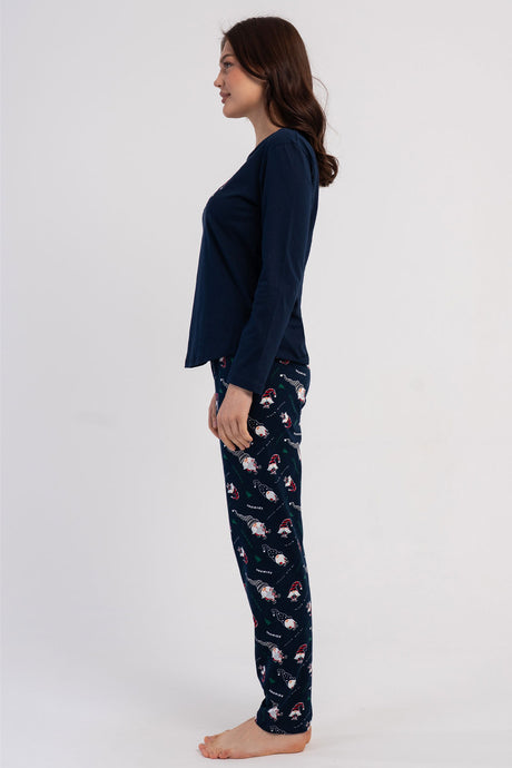 KADIN P.SUPREM O YAKA UZUN KOL ETEGI OVAL PIJAMA TAKIM