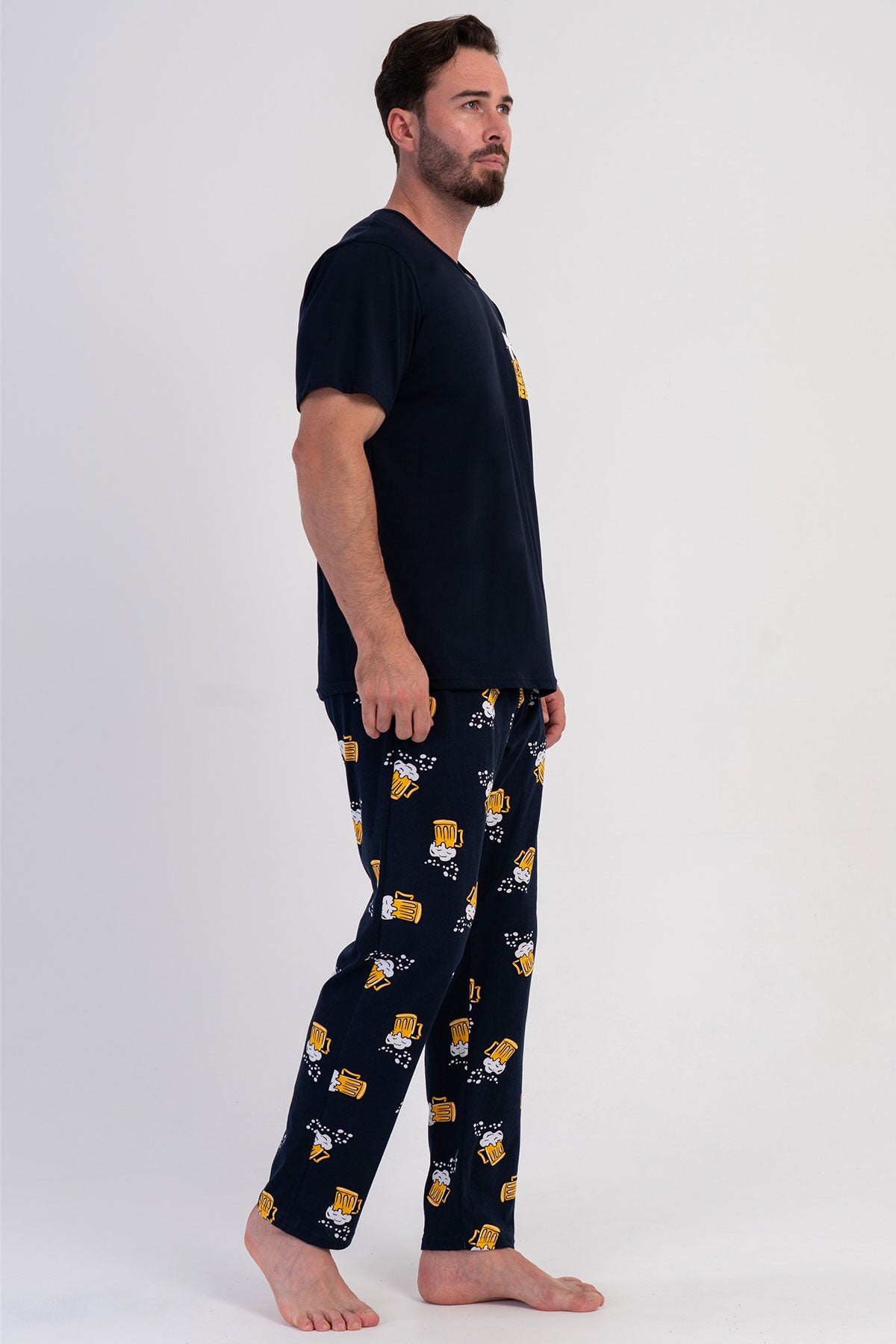 CEPLI ERKEK P.SUPREM O YAKA KISA KOL PIJAMA TAKIM