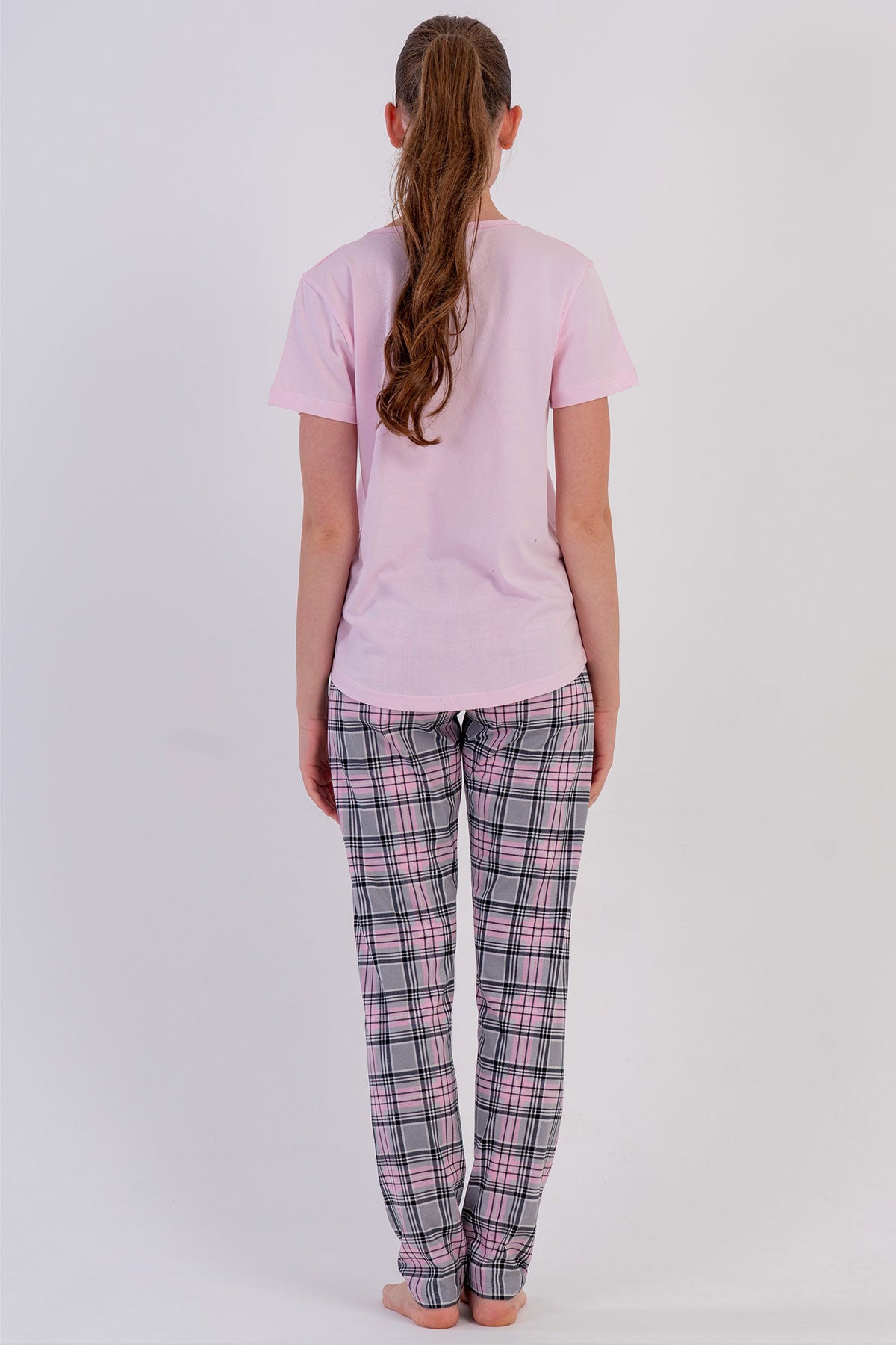 KADIN P.SUPREM O YAKA KISA KOL ETEGI OVAL PIJAMA TAKIM 605011
