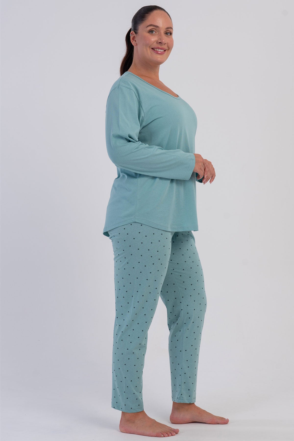 KADIN P.SUPREM XXL O YAKA UZUN KOL PIJAMA TAKIM