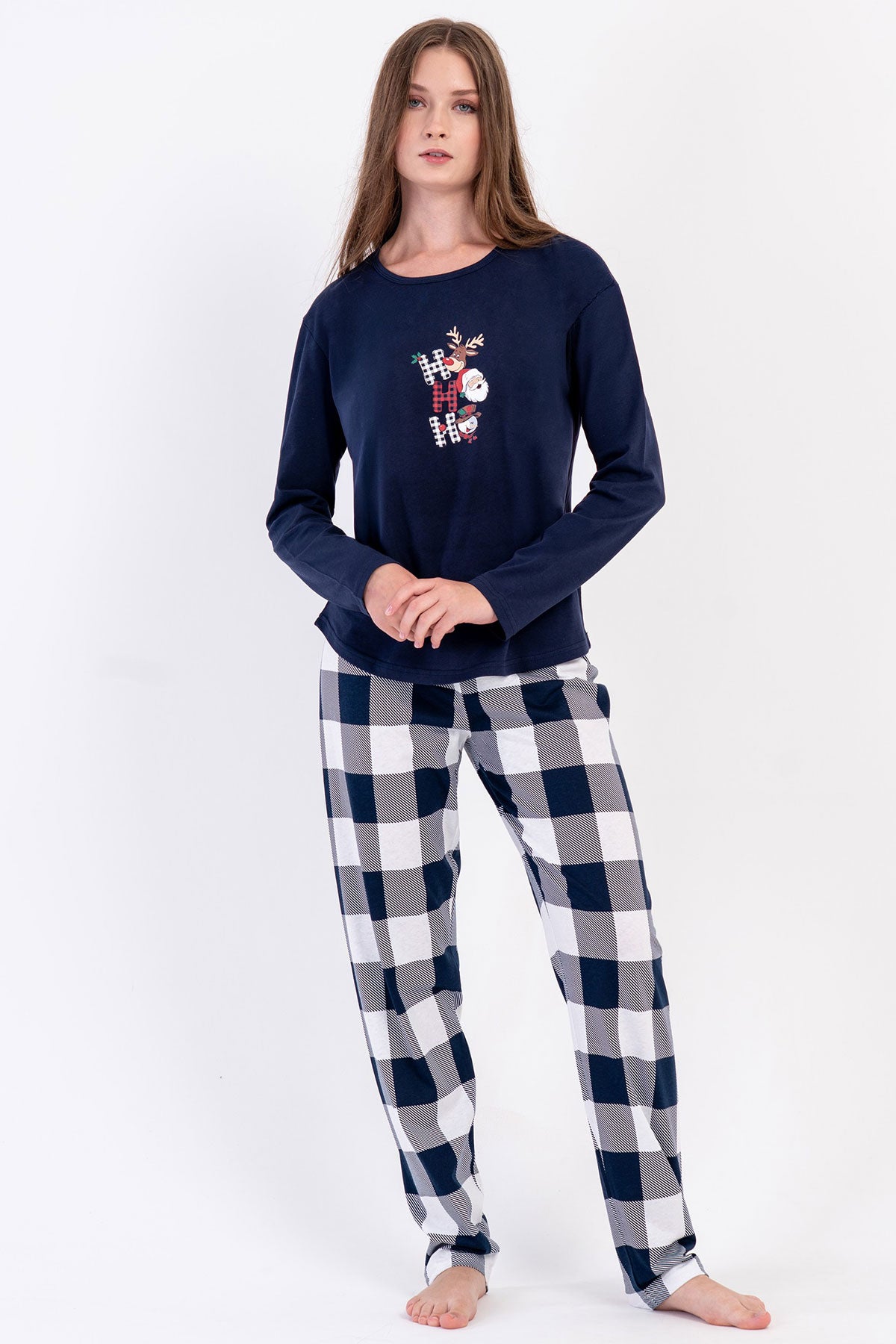 KADIN P.SUPREM O YAKA UZUN KOL ETEGI OVAL PIJAMA TAKIM