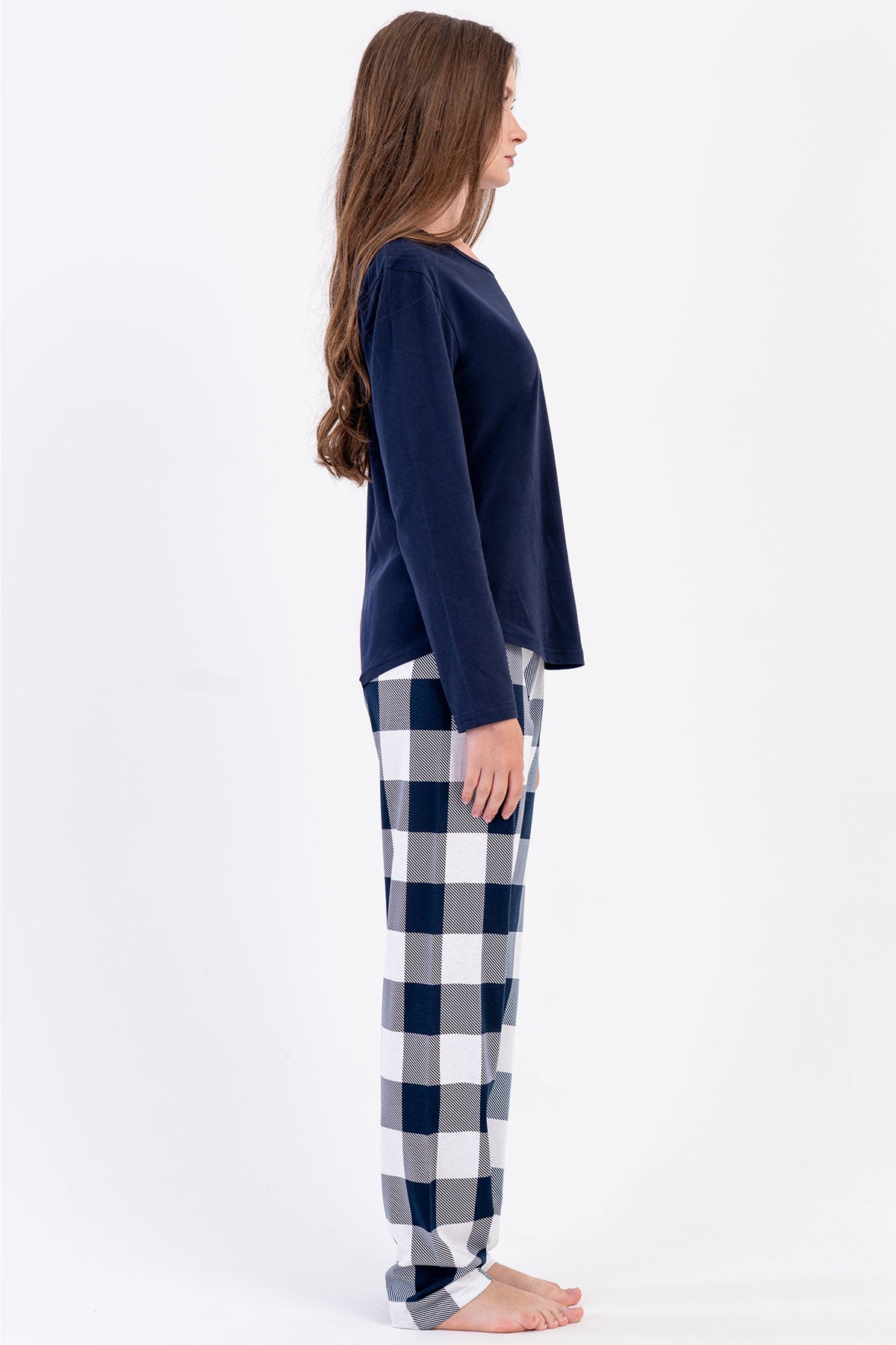 KADIN P.SUPREM O YAKA UZUN KOL ETEGI OVAL PIJAMA TAKIM