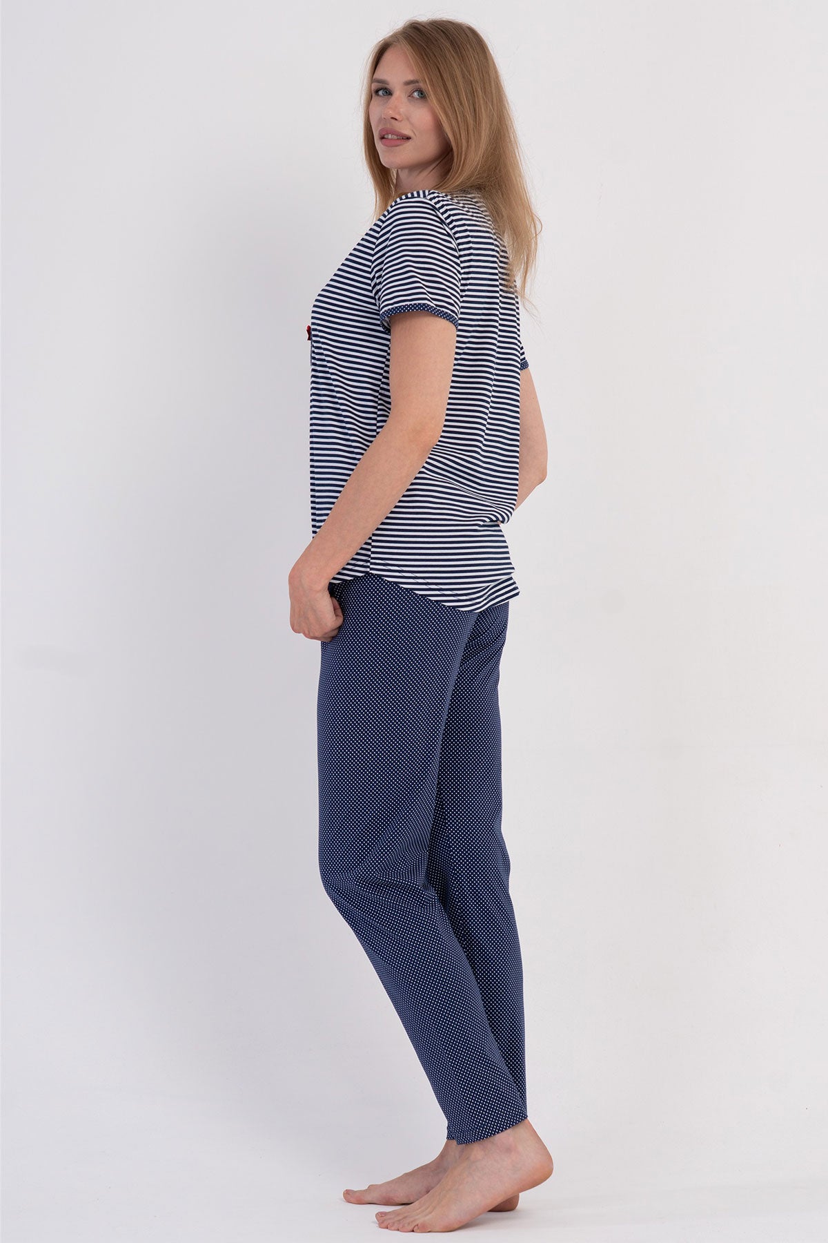 KADIN P.SUPREM O YAKA KISA KOL ETEGI OVAL PIJAMA TAKIM